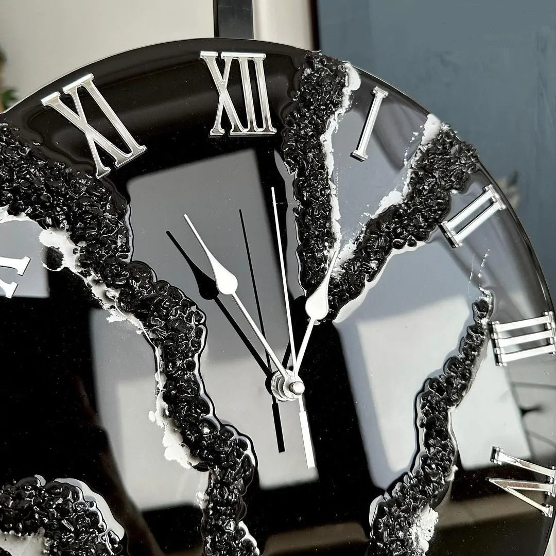 Ember Stone Premium Resin Wall Clock - Pacific Resin Art