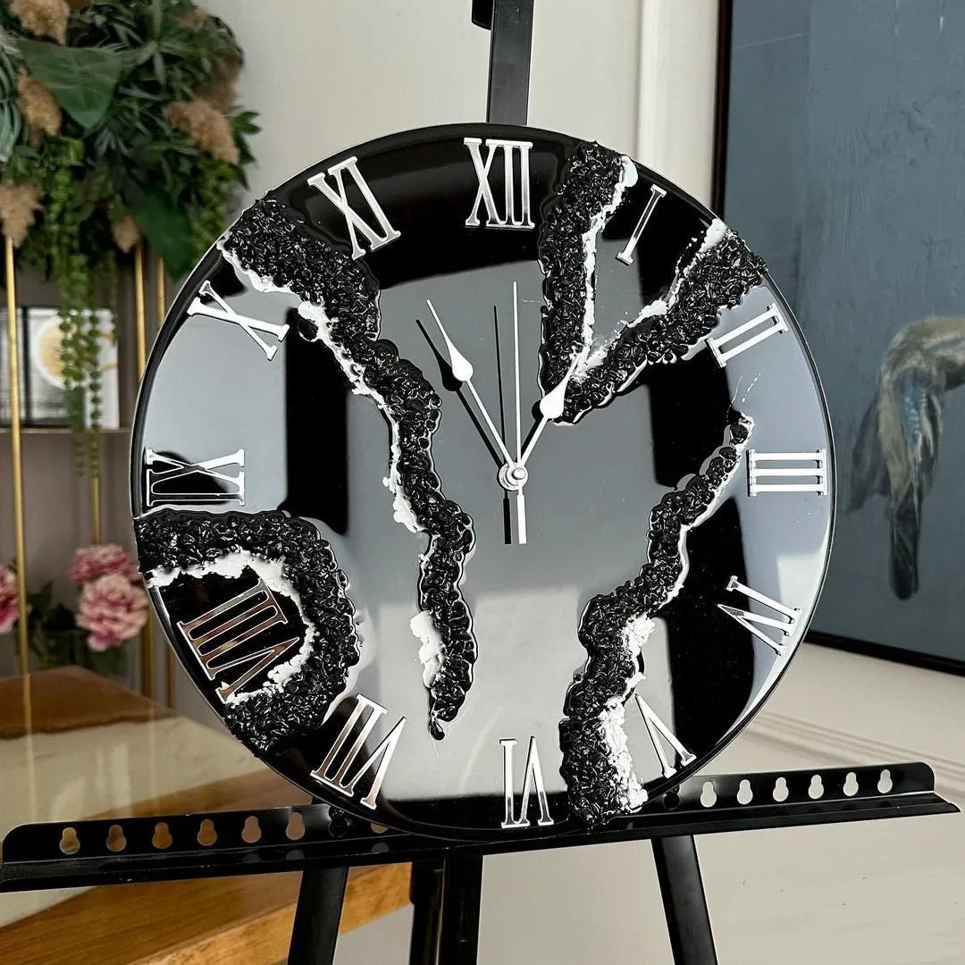 Ember Stone Premium Resin Wall Clock - Pacific Resin Art