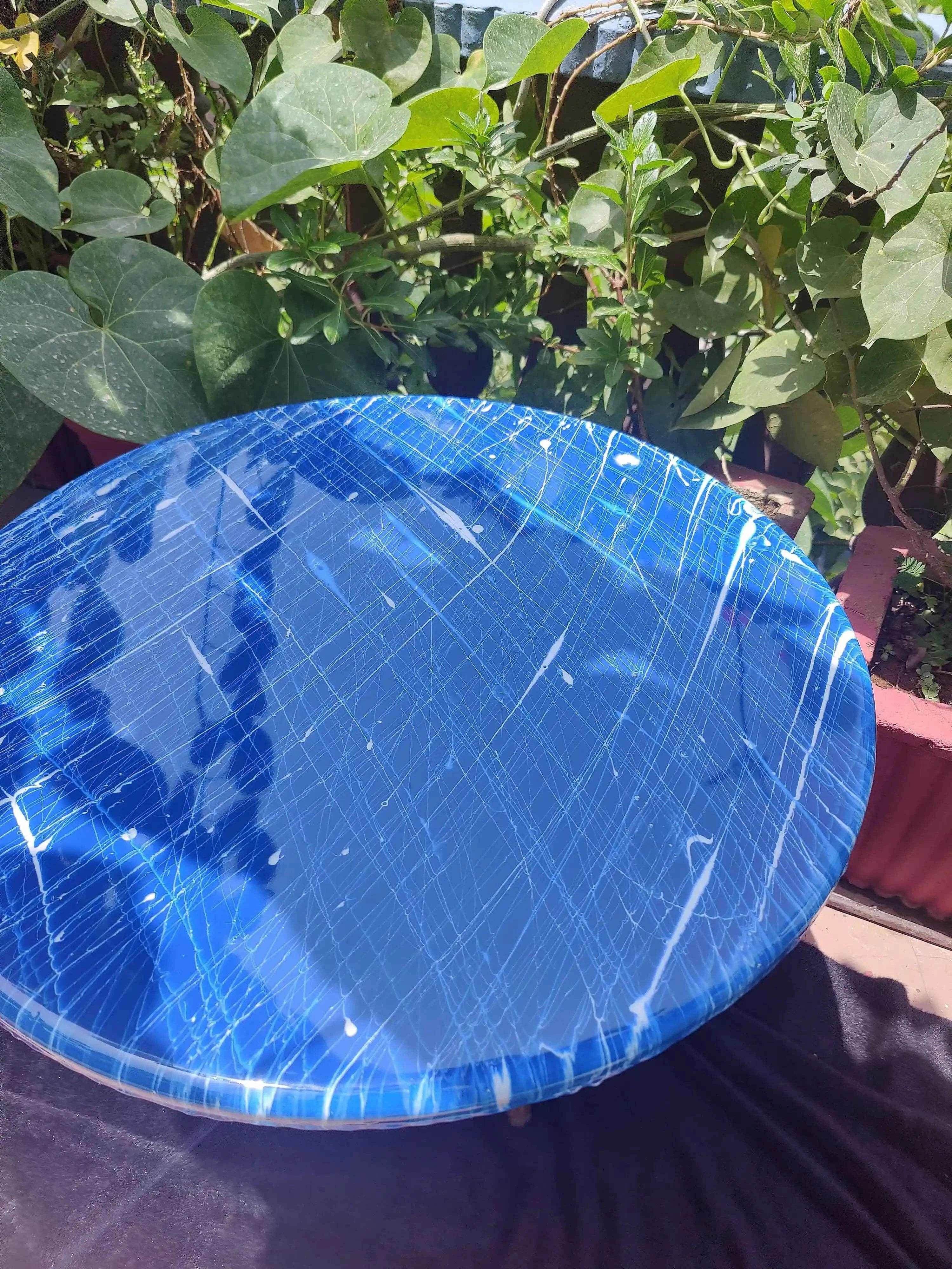 Tranquil Shore Epoxy Resin Art Coffee Table | Resin Art Coffee table | Premium Center Coffee Table -- 