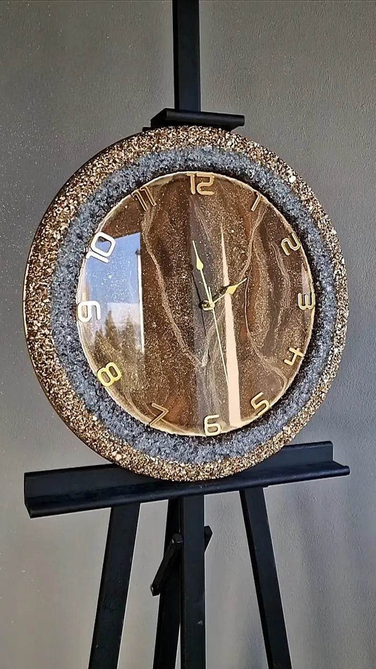 Desert Dusk Luxury Resin Wall Clock - Pacific Resin Art