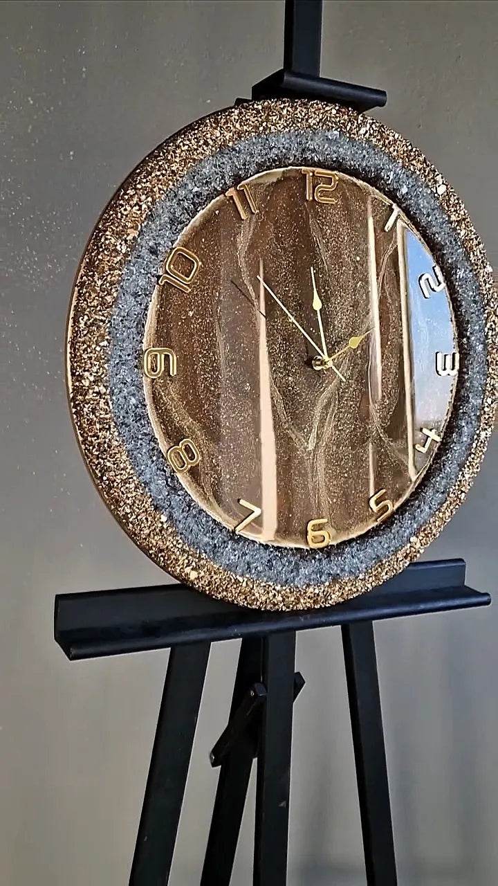 Desert Dusk Luxury Resin Wall Clock - Pacific Resin Art