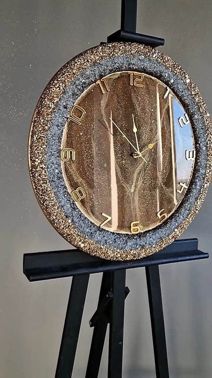 Desert Dusk Luxury Resin Wall Clock - Pacific Resin Art