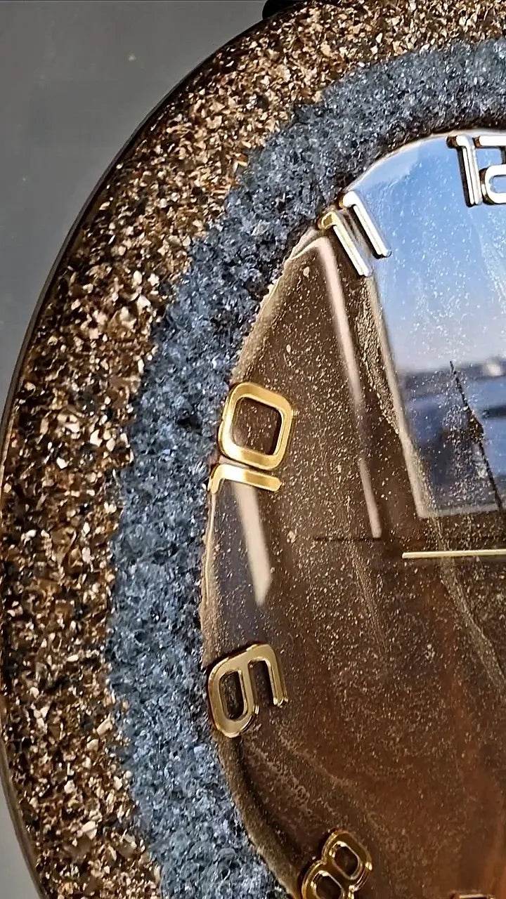 Desert Dusk Luxury Resin Wall Clock - Pacific Resin Art