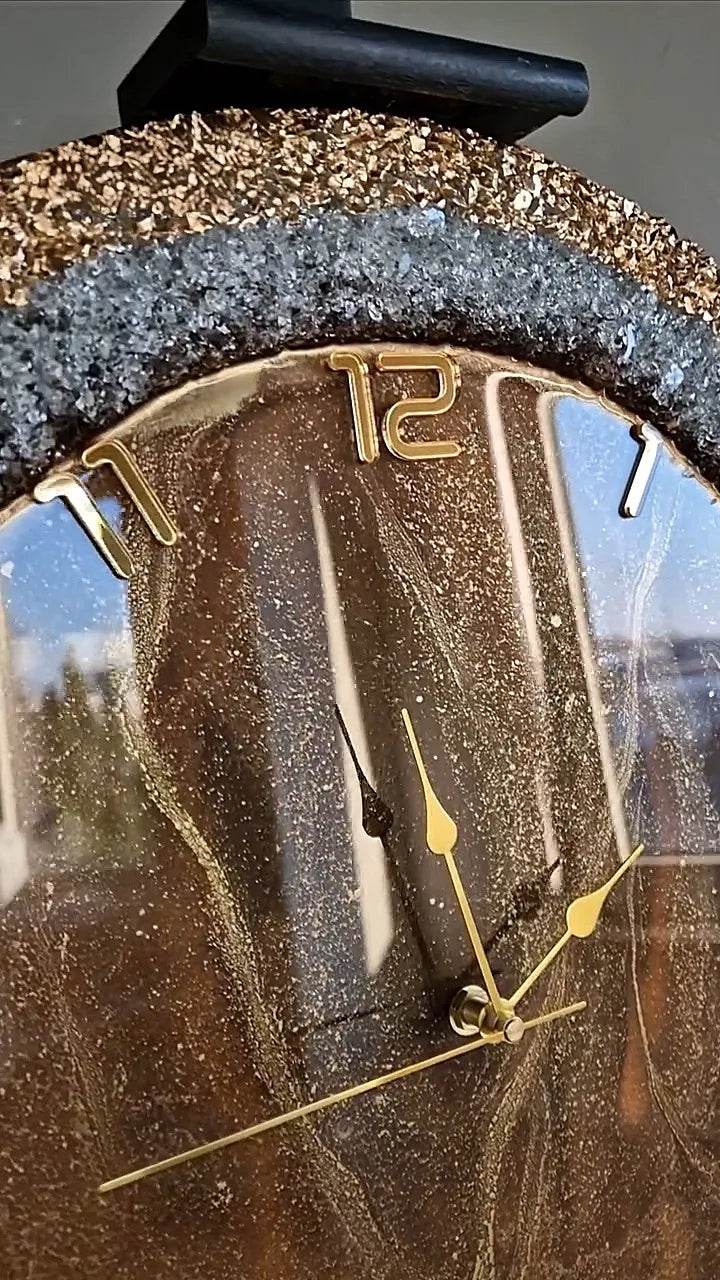 Desert Dusk Luxury Resin Wall Clock - Pacific Resin Art