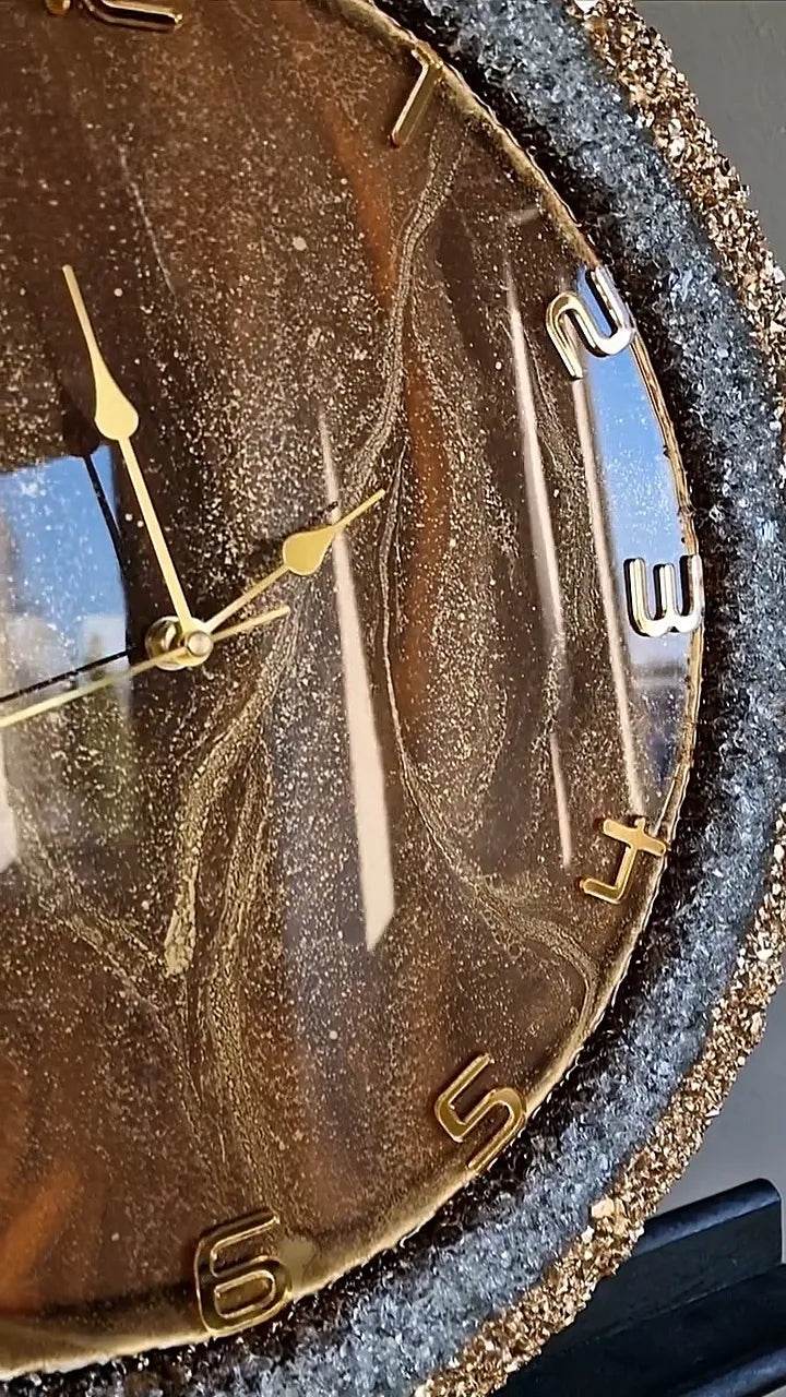 Desert Dusk Luxury Resin Wall Clock - Pacific Resin Art