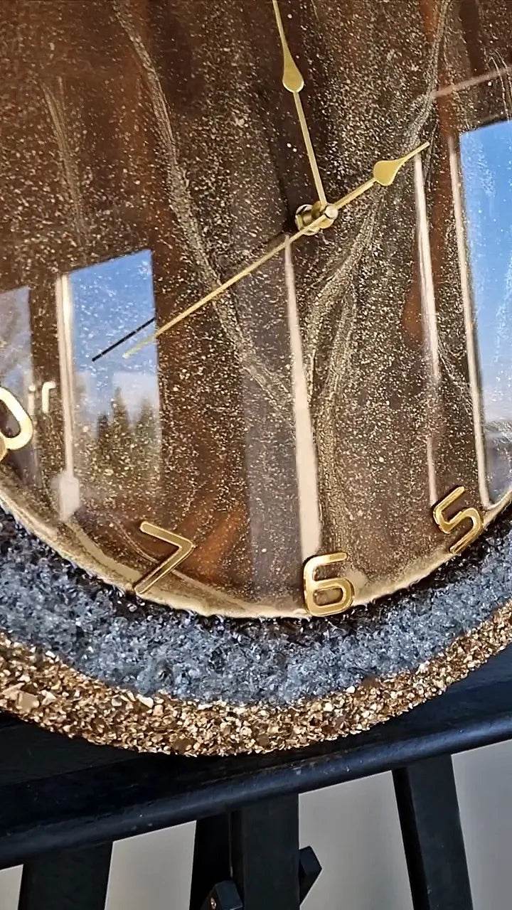 Desert Dusk Luxury Resin Wall Clock - Pacific Resin Art
