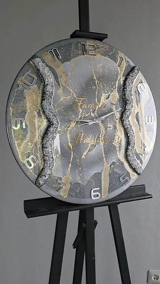 Celestial Swirls Timepiece Resin Wall Clock - Pacific Resin Art