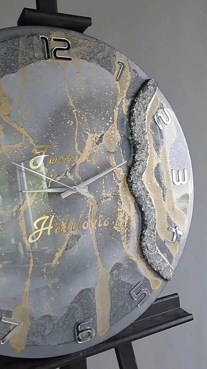 Celestial Swirls Timepiece Resin Wall Clock - Pacific Resin Art