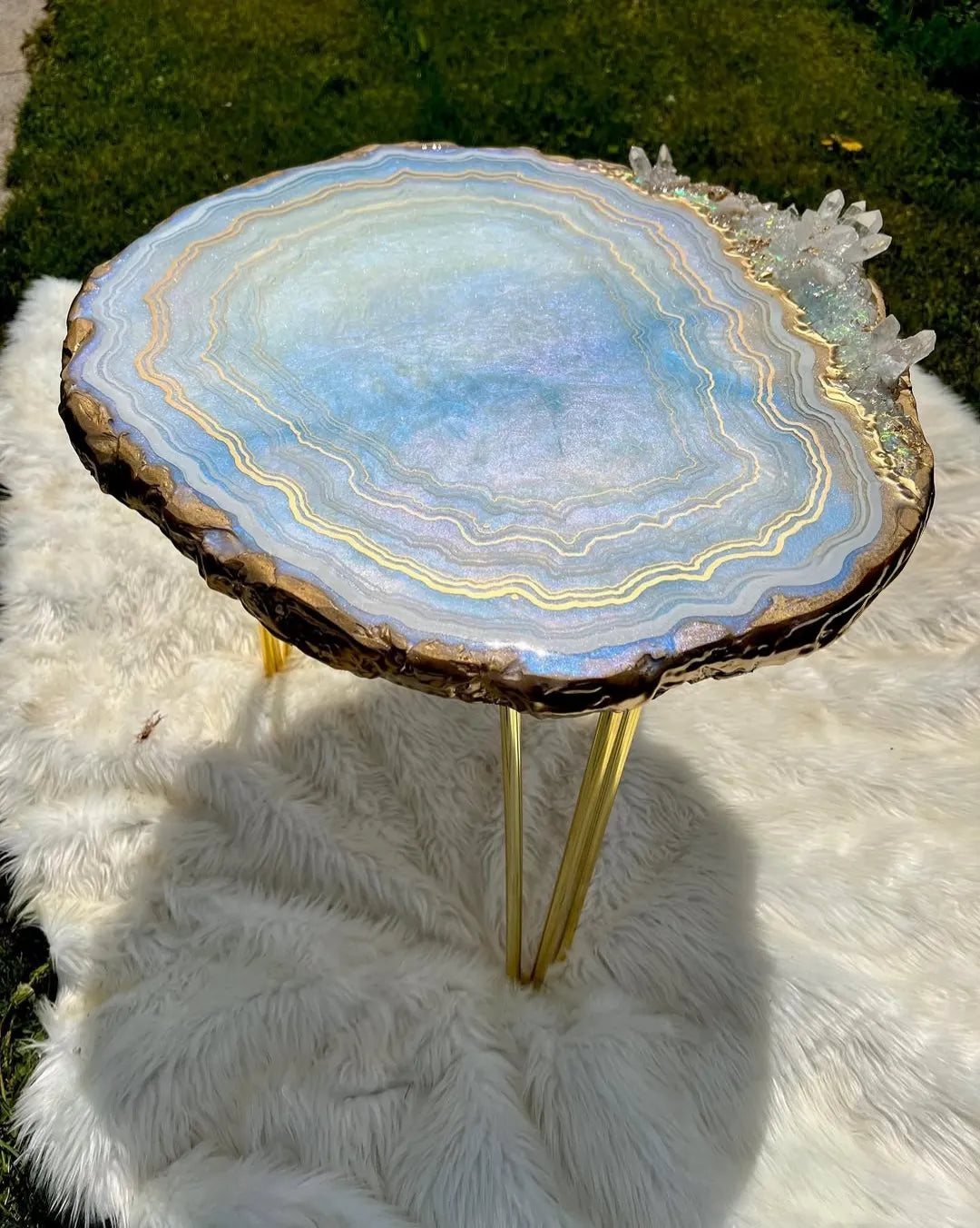 Sapphire Nest Epoxy Resin Coffee Table