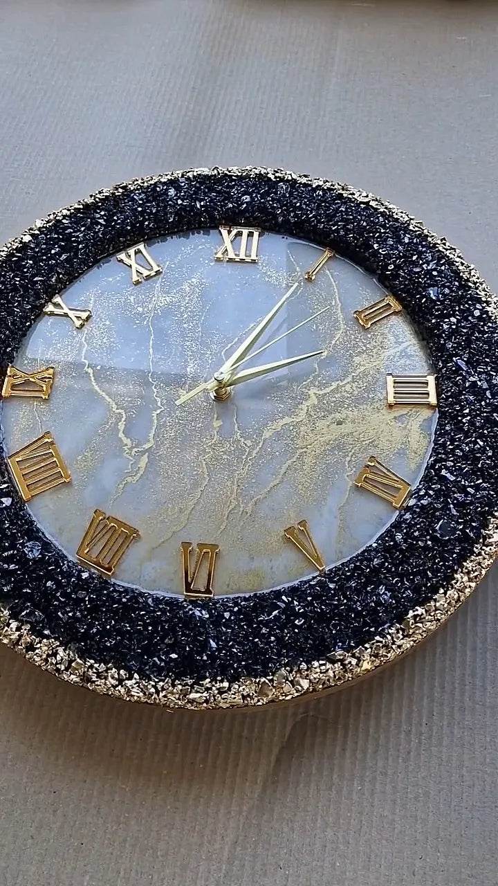 Sapphire Reef Resin Art Wall Clock - Pacific Resin Art