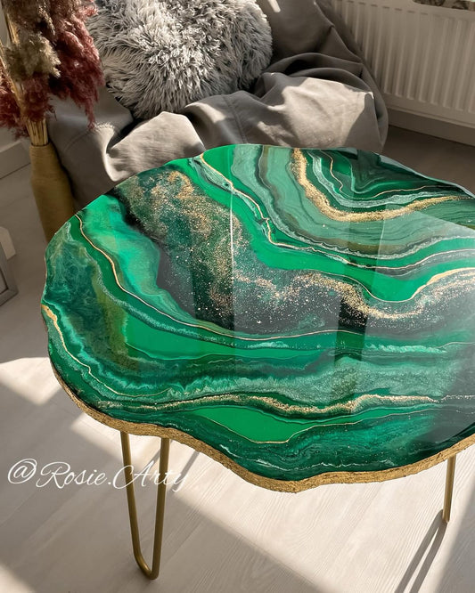 Royal Aura Resin Coffee Table with Legs - Pacific Resin Art