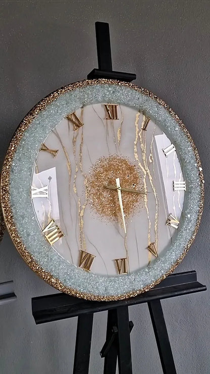 Aurea Stone Luxury Resin Wall Clock