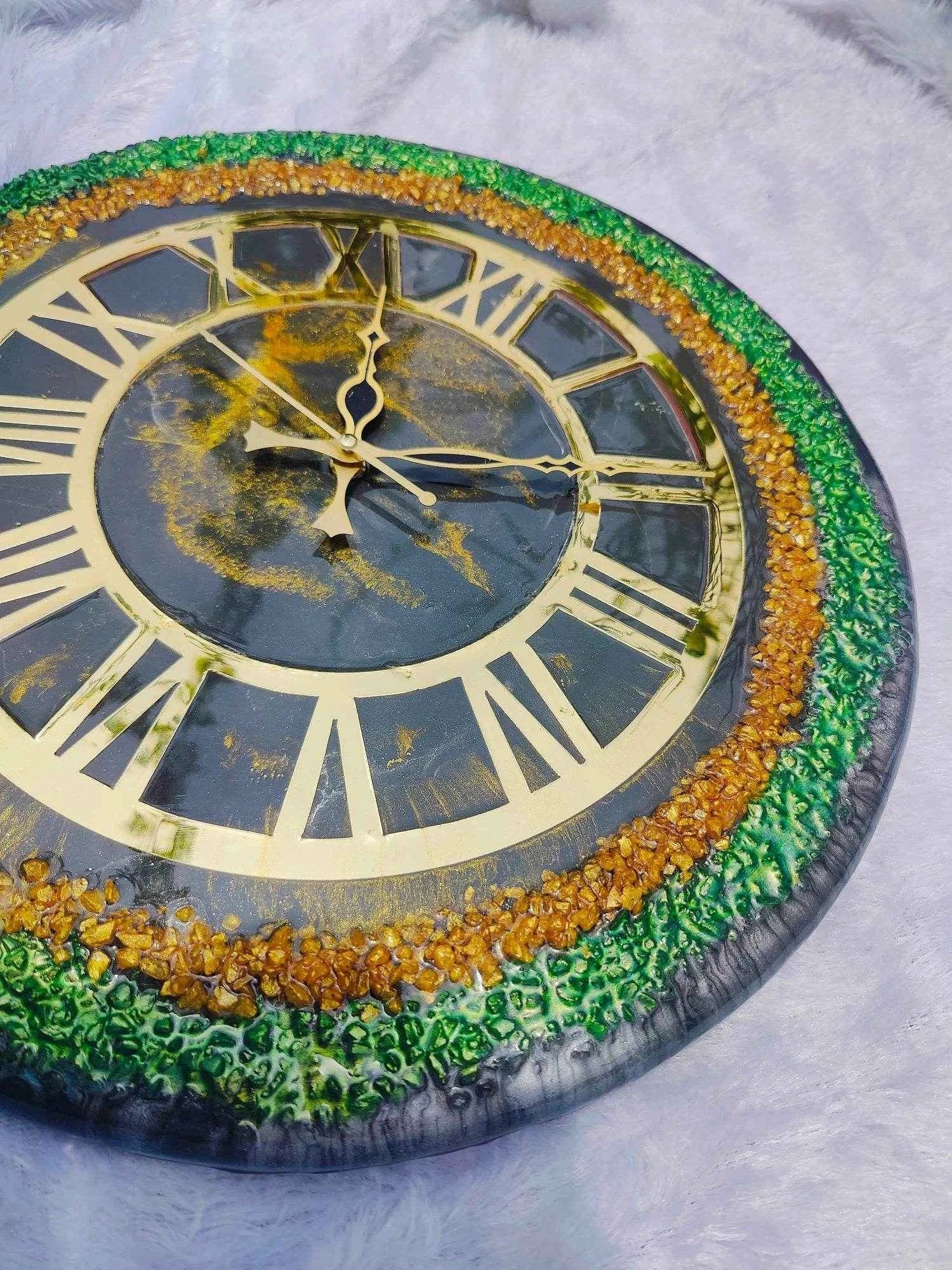 Royal Ring Resin Art Wall Clock | Premium Epoxy Wall Clock - Pacific Resin Art