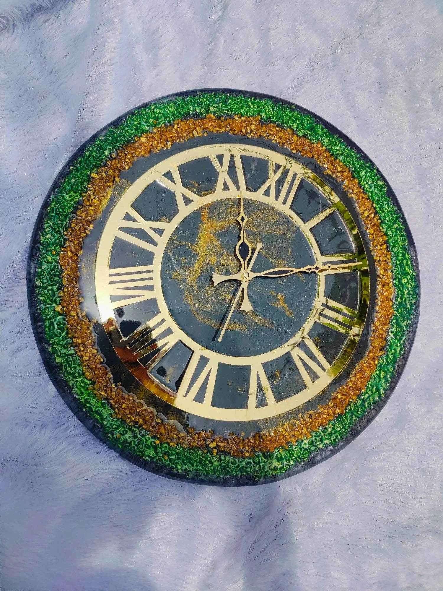 Royal Ring Resin Art Wall Clock | Premium Epoxy Wall Clock - Pacific Resin Art