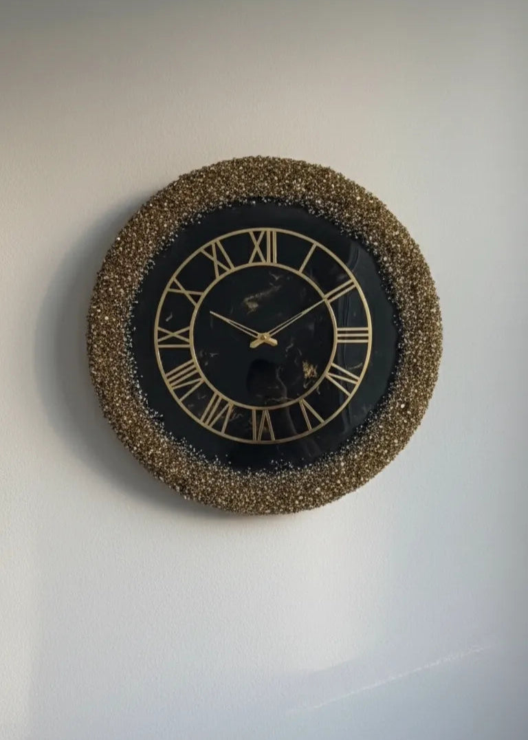 Cosmic Wave Elegant Resin Wall Clock - Pacific Resin Art