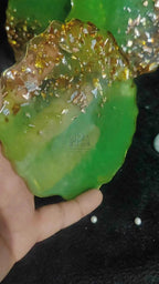 Green Glory Resin art Coasters | Gorgeous epoxy art tray coasters - Pacific Resin Art
