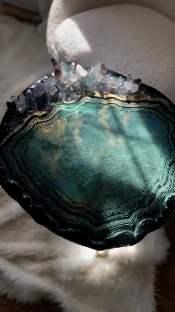 Celeste Drift Epoxy Resin Coffee Table