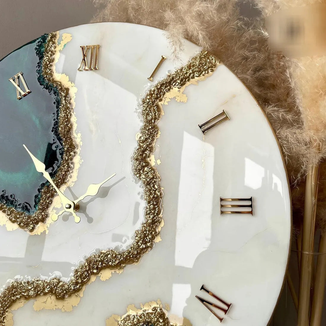Mystic Lagoon Premium Resin Wall Clock - Pacific Resin Art