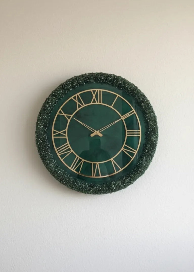 Nebula Bloom Elegant Resin Wall Clock - Pacific Resin Art