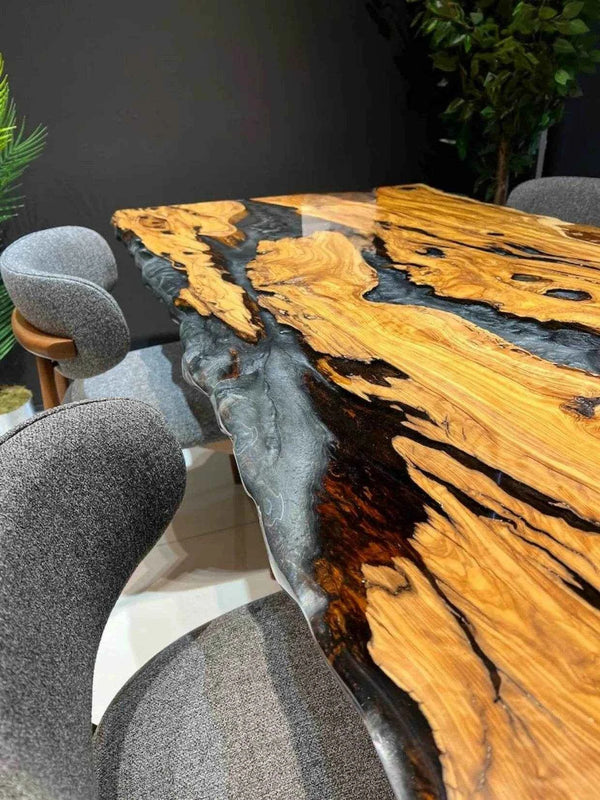 Thunder clouds Wooden Resin Dining Table with legs