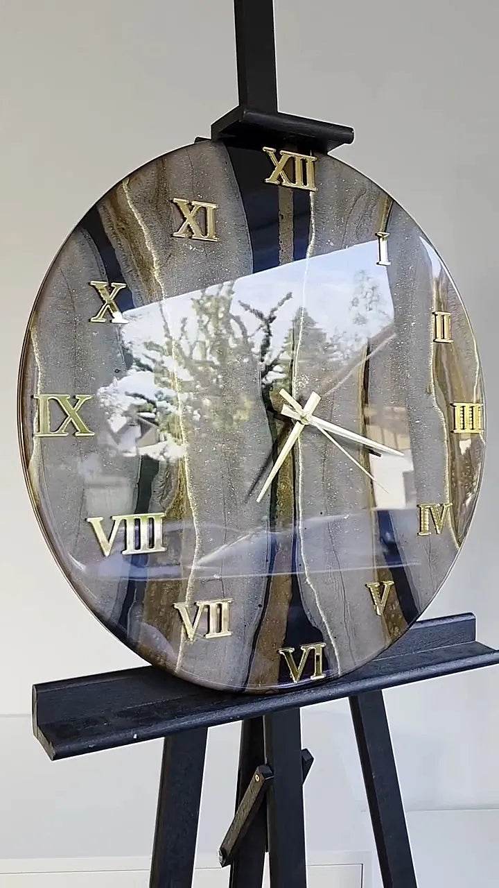 Driftwood Shore Resin Art Wall Clock - Pacific Resin Art