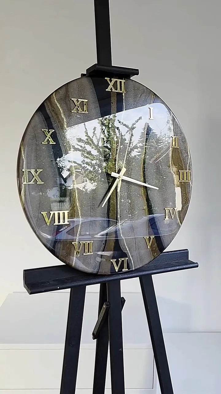 Driftwood Shore Resin Art Wall Clock - Pacific Resin Art