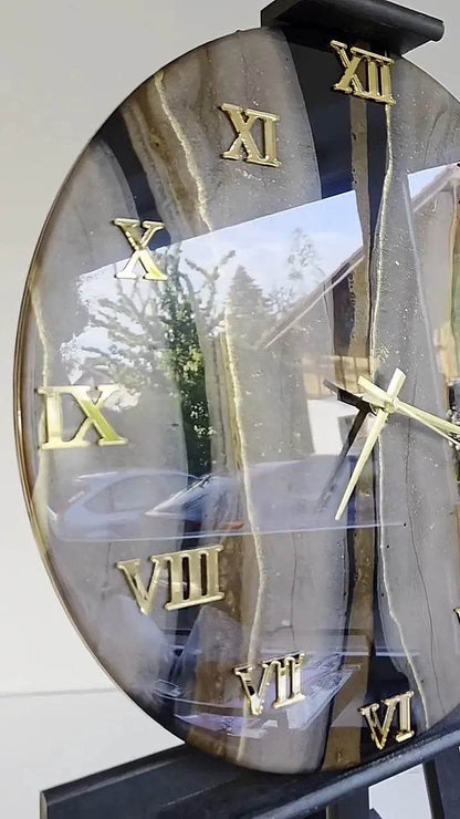 Driftwood Shore Resin Art Wall Clock - Pacific Resin Art