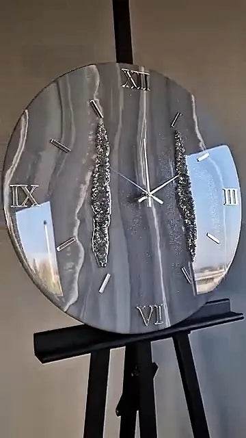 Citrus Burst Stones Resin Wall Clock - Pacific Resin Art