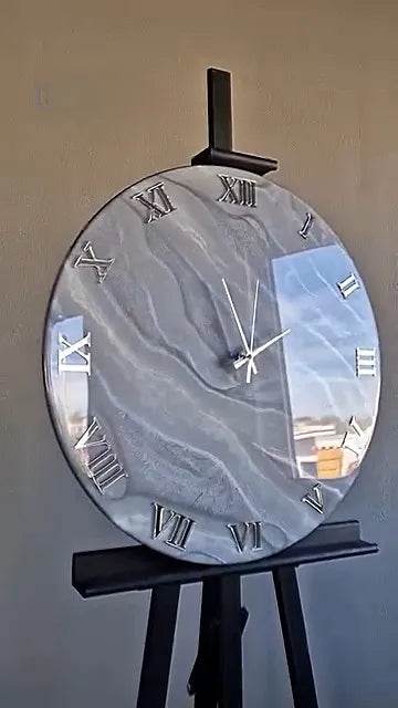 Coastal Pebble Luxury Resin Wall Clock - Pacific Resin Art