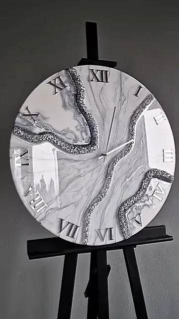 Haze Grey Pearl Resin Wall Clock