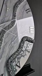 Haze Grey Pearl Resin Wall Clock - Pacific Resin Art