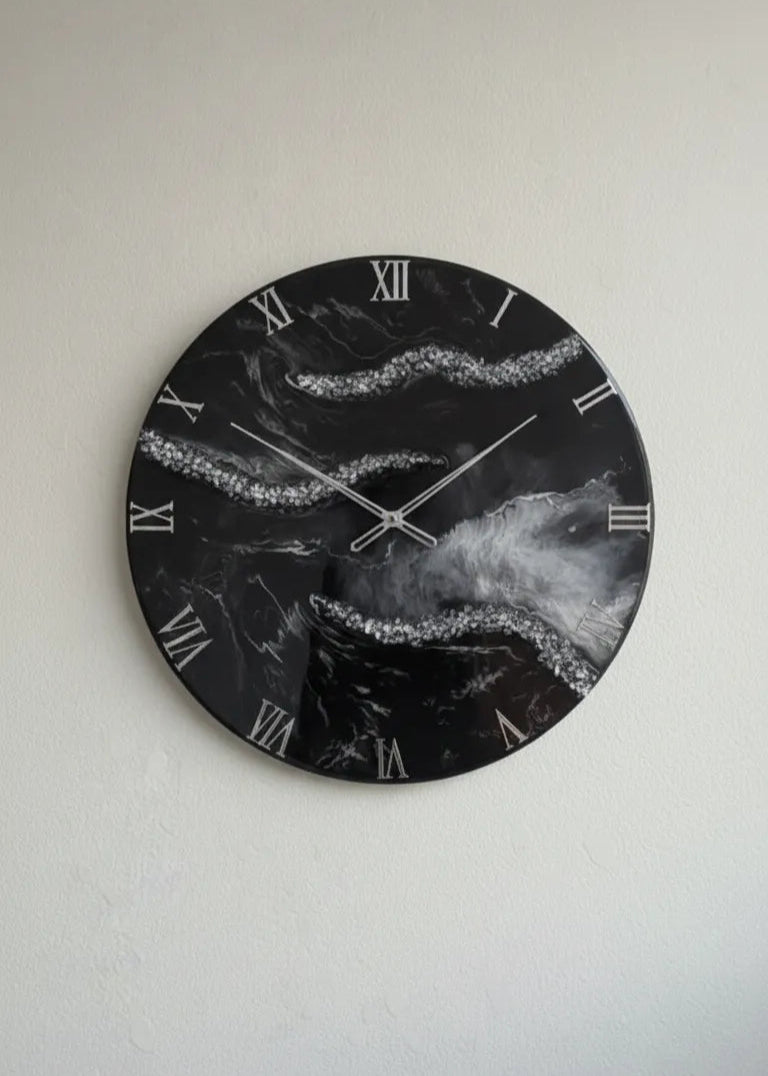 Luminous Crest Premium Resin Wall Clock - Pacific Resin Art
