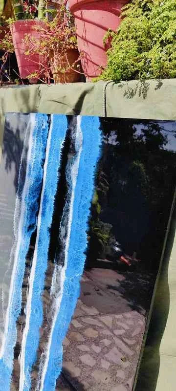 Grey Black Ocean Resin wall Art Hangings and Wall Paintings - Pacific Resin Art