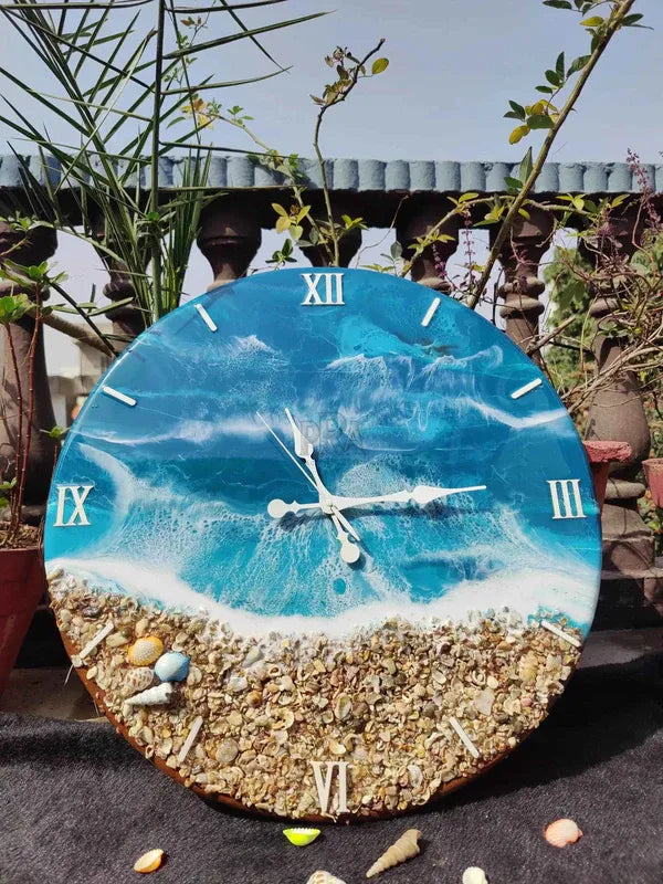 Sea Shells Ocean Resin wall clock | Elegant Clock For Home Decor