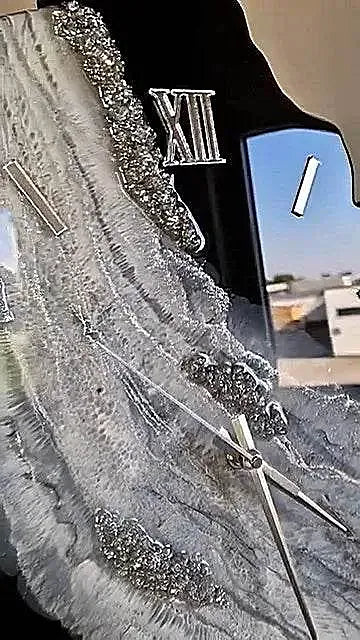 Serene Cove Uneven Resin Wall Clock