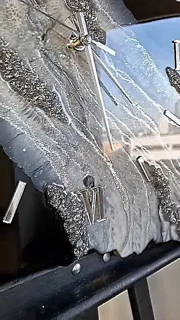 Serene Cove Uneven Resin Wall Clock - Pacific Resin Art