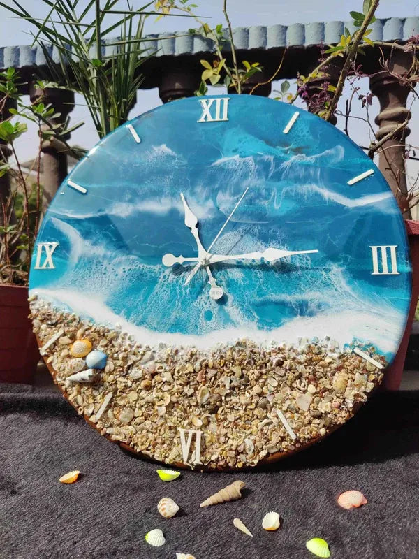 Sea Shells Ocean Resin wall clock | Elegant Clock For Home Decor