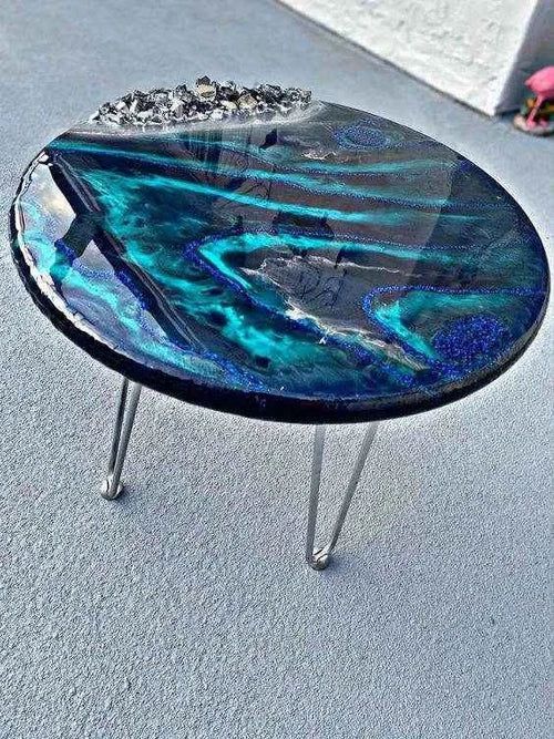 Pinecrest Resin Coffee Table with Legs - Pacific Resin Art