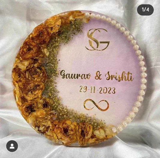 Eternal Beeds Resin Varmala preservation | Personalized Resin Keepsakes - Pacific Resin Art