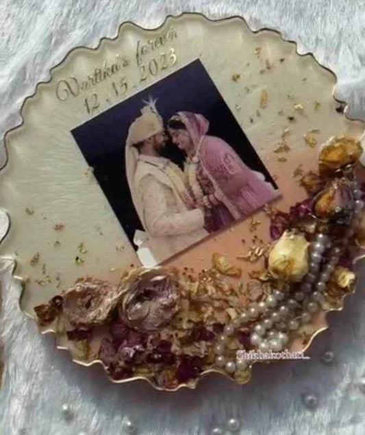 Yellow roses resin Varmala preservation | Beautiful wedding flowers preservations for gifts - Pacific Resin Art