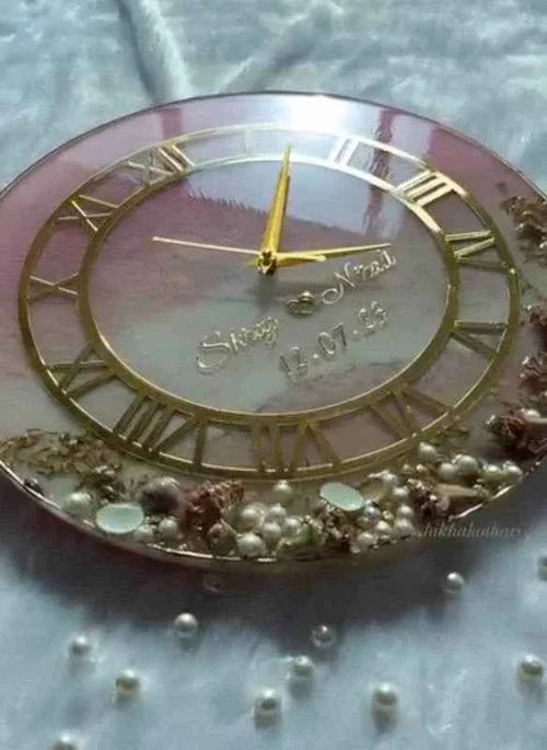 Beautiful Pink Resin Wedding Varmala preservation frame - Pacific Resin Art