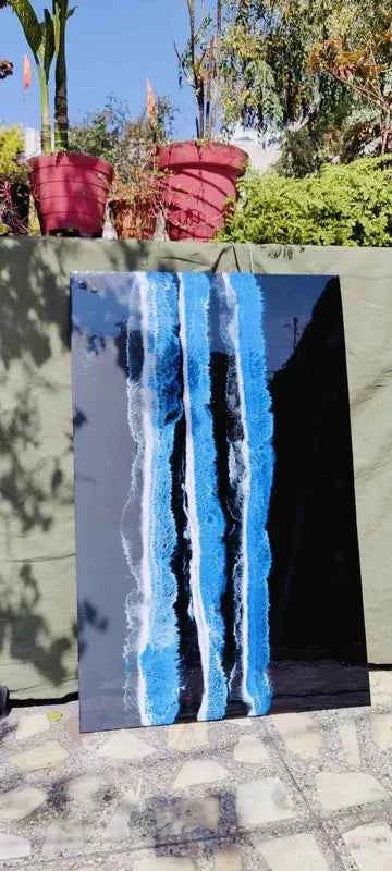 Grey Black Ocean Resin wall Art Hangings and Wall Paintings - Pacific Resin Art