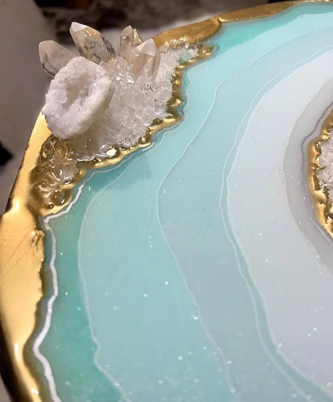 Crystal Dusk Epoxy Resin Coffee Table