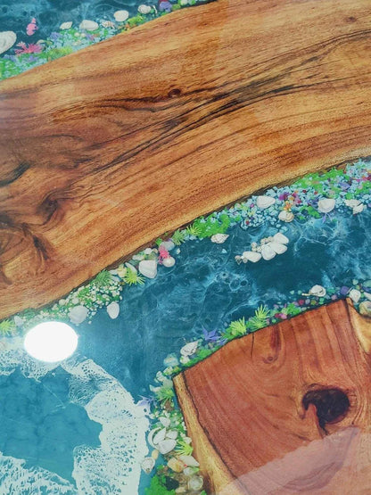Ocean River Epoxy Resin Centre Table  | Luxury Table For Interiors - Pacific Resin Art