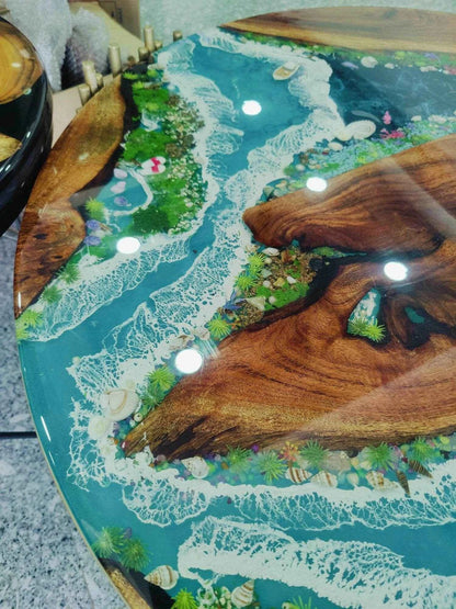 Ocean River Epoxy Resin Centre Table  | Luxury Table For Interiors - Pacific Resin Art