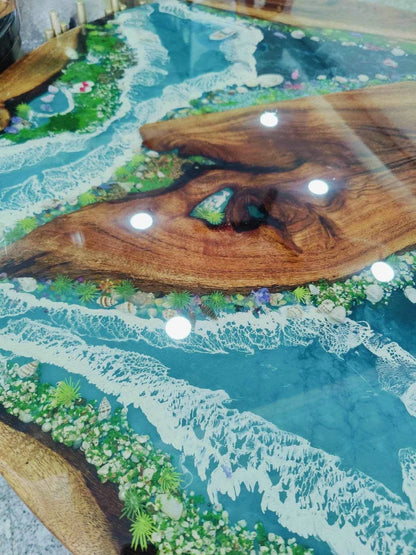 Ocean River Epoxy Resin Centre Table  | Luxury Table For Interiors - Pacific Resin Art