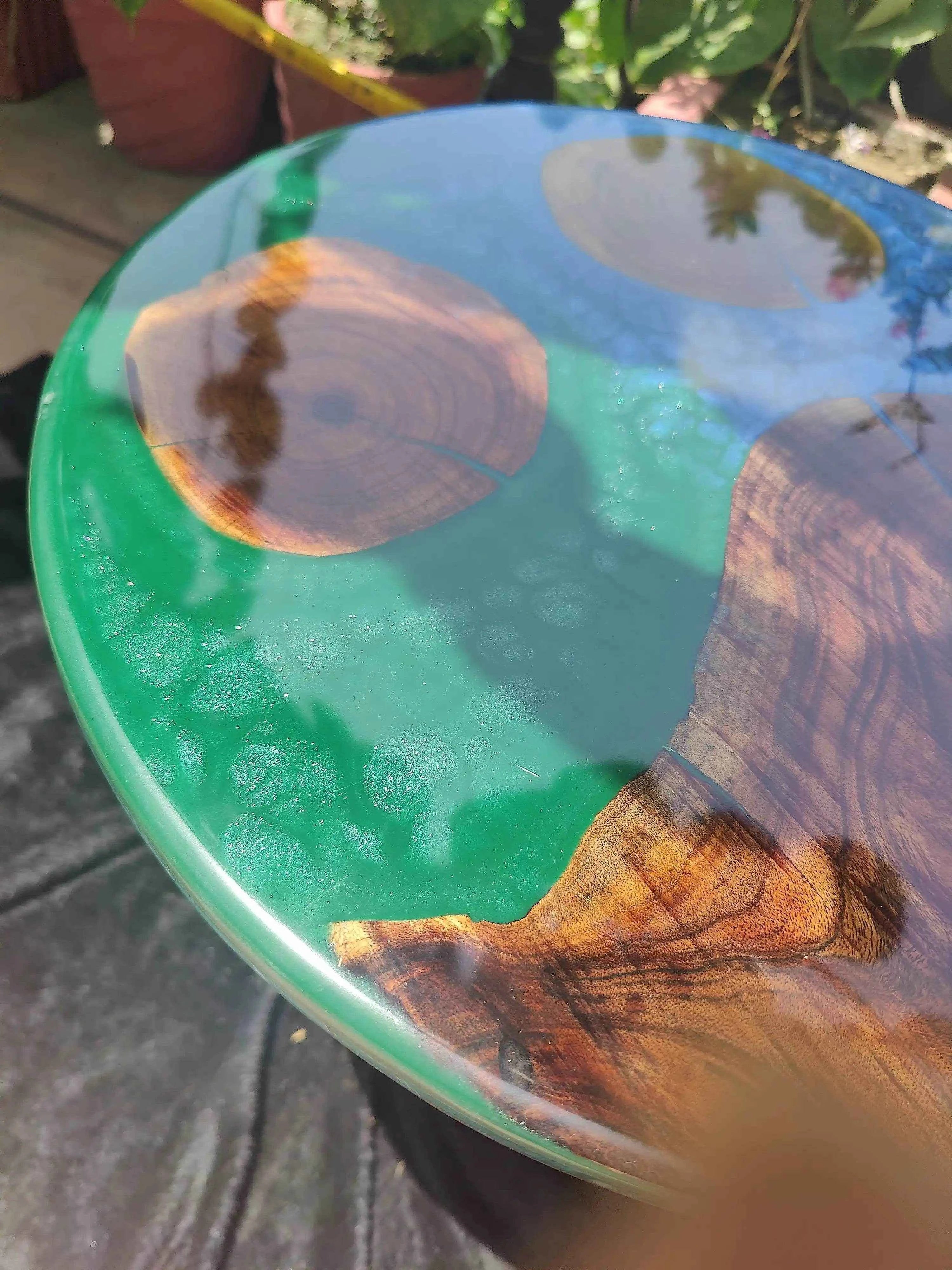 Mystic Shore Epoxy Resin Art Coffee Table | Resin Art Coffee table | Premium Center Coffee Table -- 