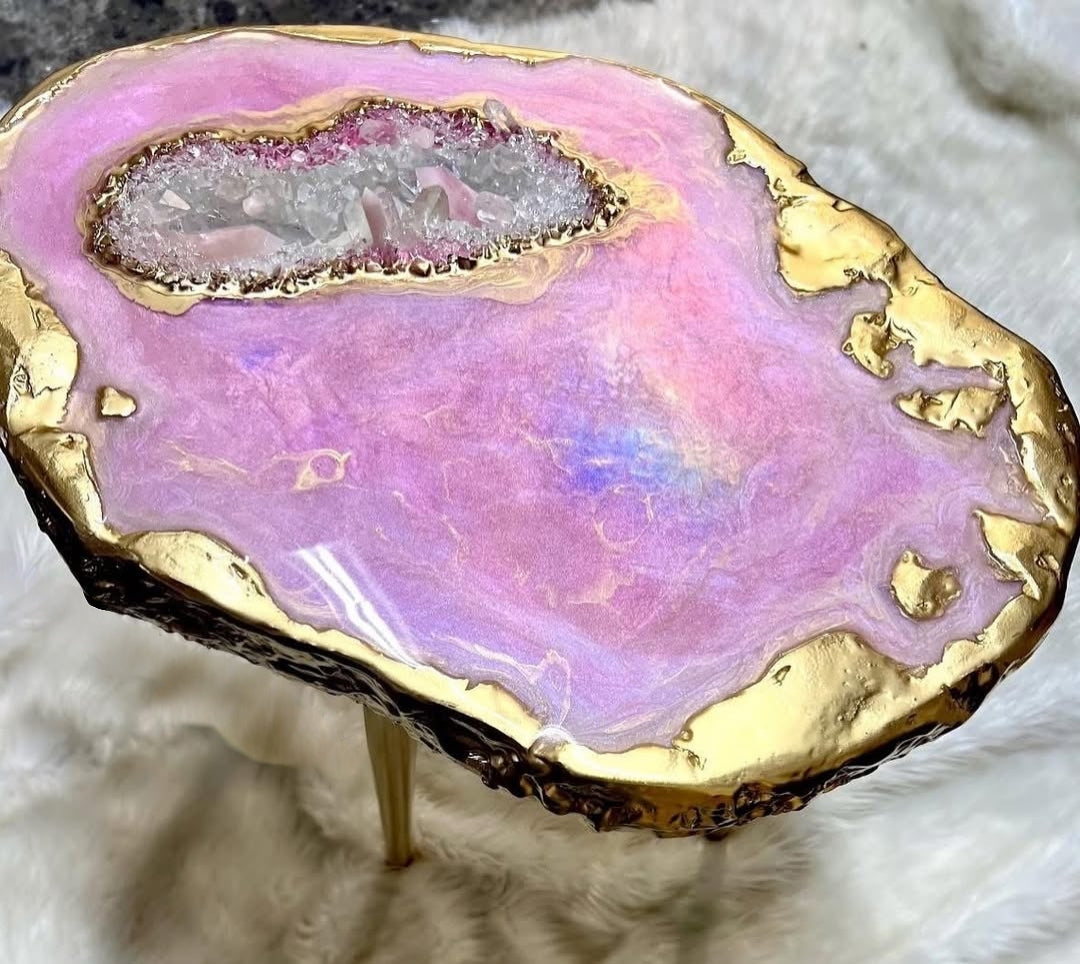 Serene Veins Handcrafted Resin Coffee Table with legs - Pacific Resin Art