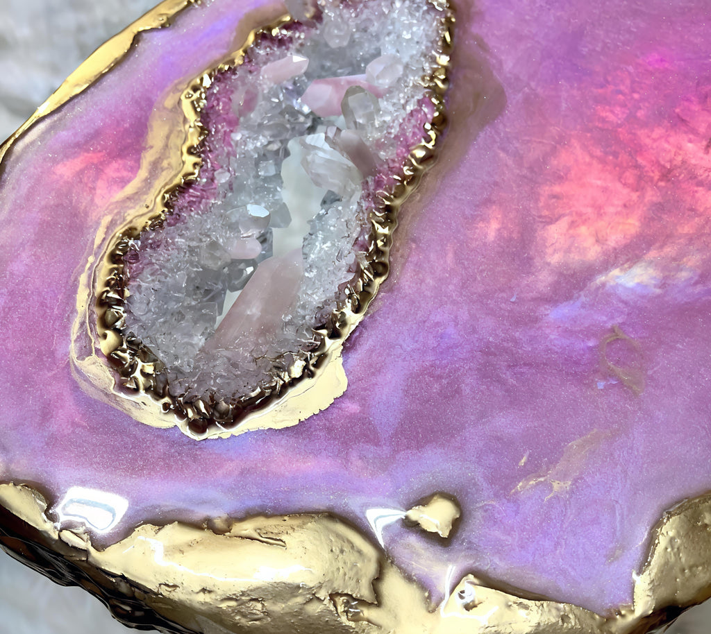 Serene Veins Handcrafted Resin Coffee Table with legs - Pacific Resin Art