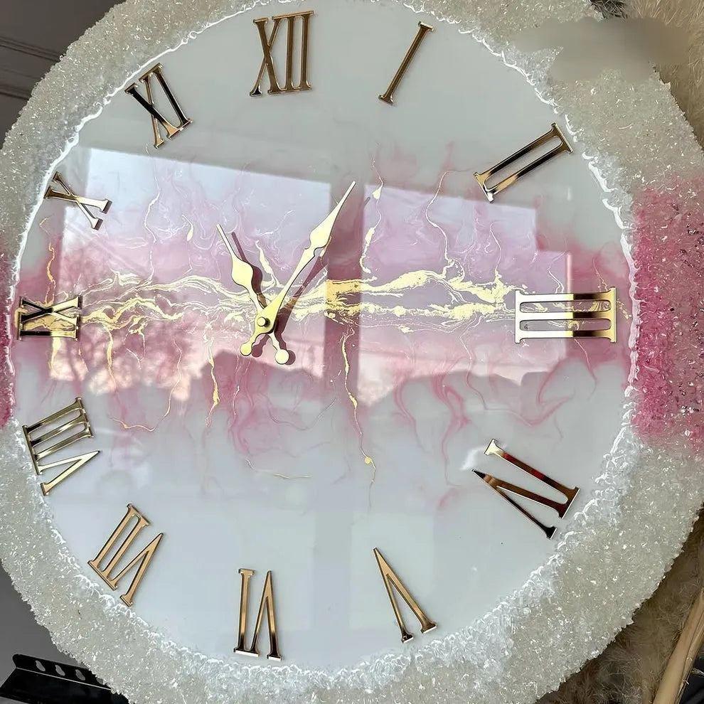 Dreamveil Modern Resin Wall Clock - Pacific Resin Art